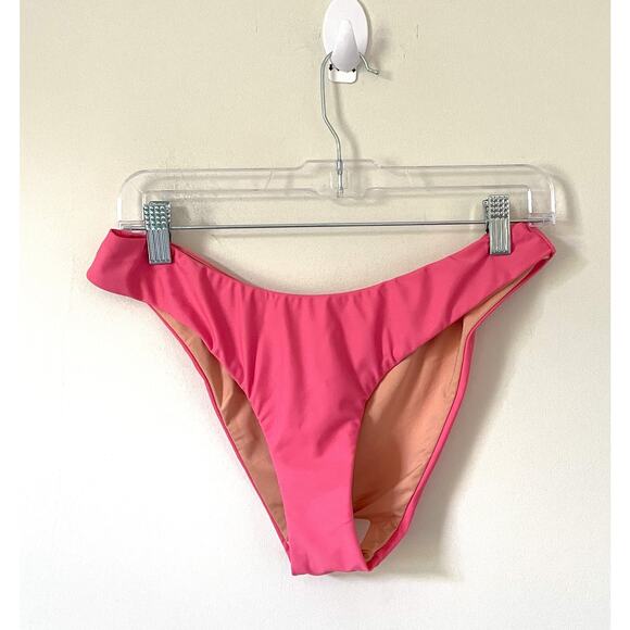J. Crew High Leg Bikini Bottom Swim Pink Size Medium NEW - Picture 3 of 6